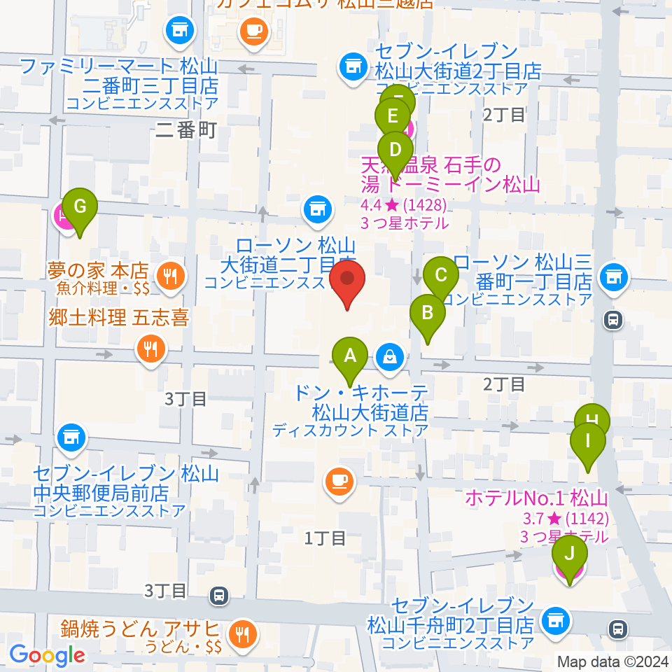 Live music Barカラフル周辺のホテル一覧地図