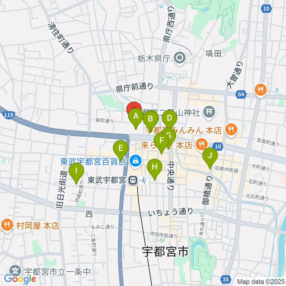 Jazz Spot 近代人周辺のホテル一覧地図