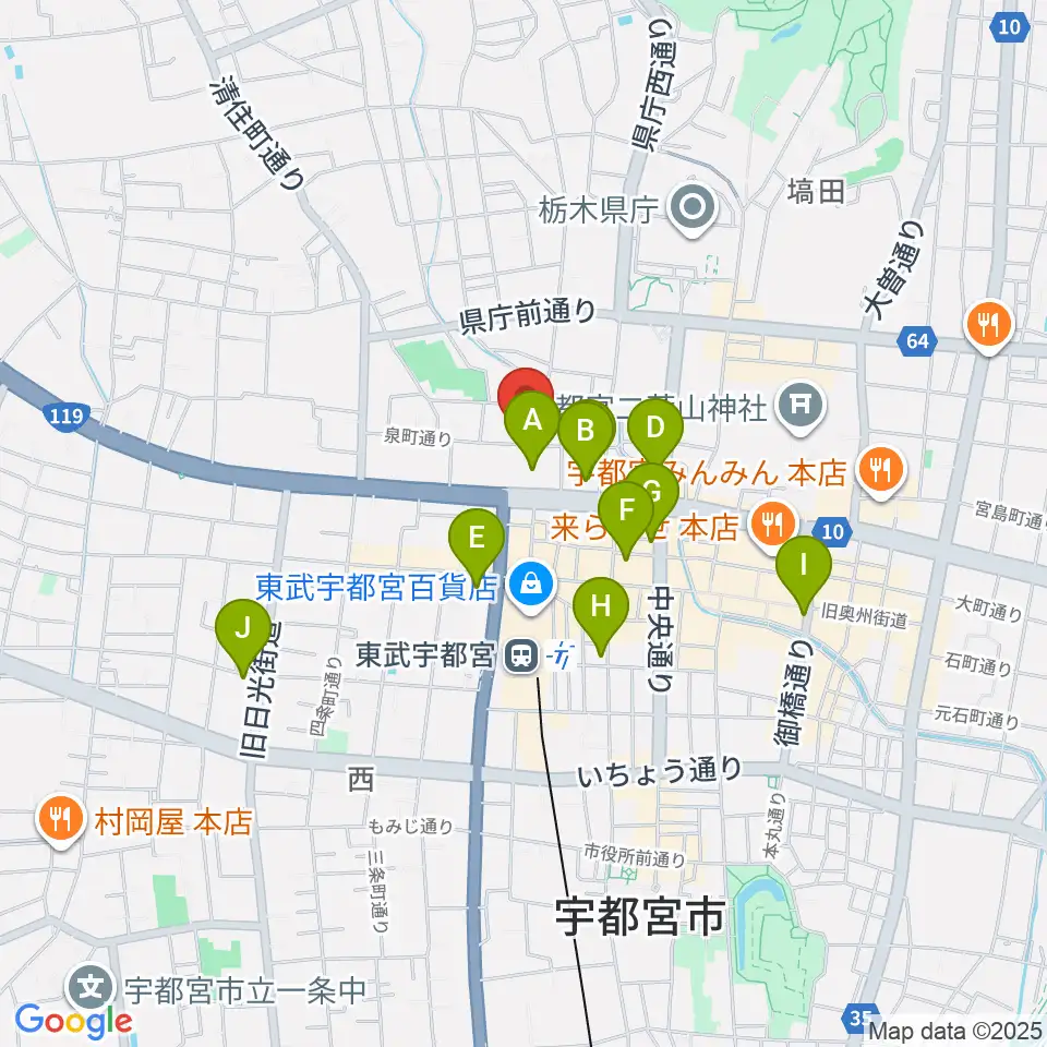 Jazz Spot 近代人周辺のホテル一覧地図