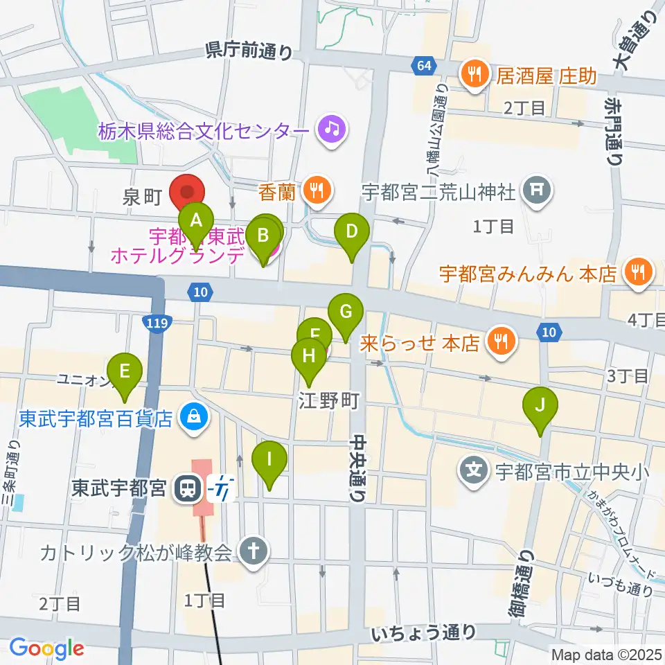 Jazz Spot 近代人周辺のホテル一覧地図