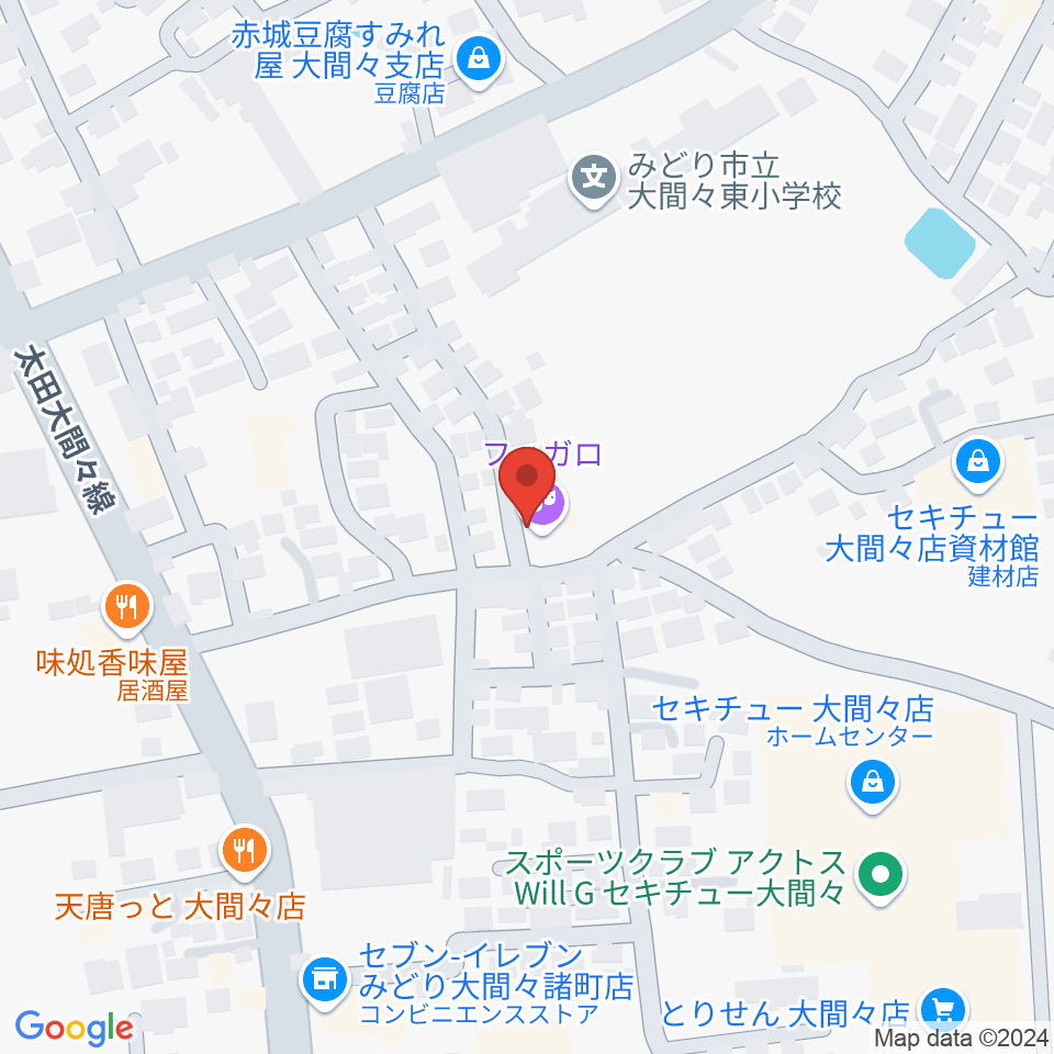 FIGARO周辺のホテル一覧地図