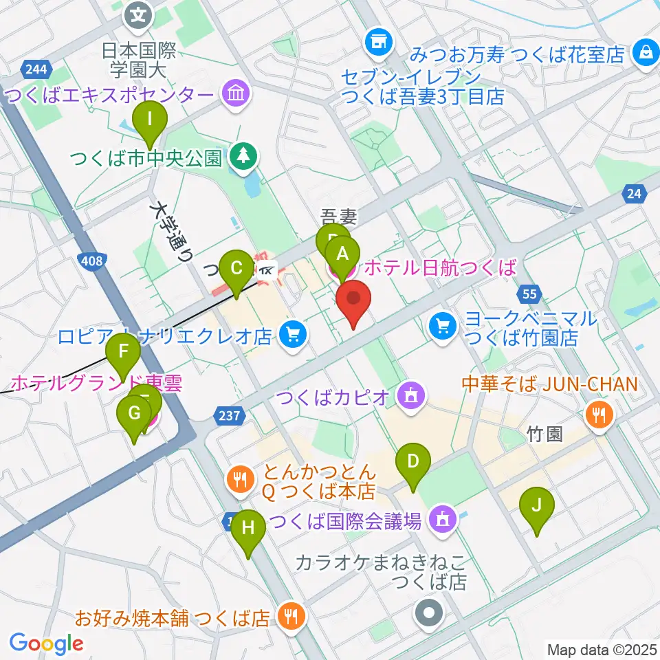 ノバホール周辺のホテル一覧地図