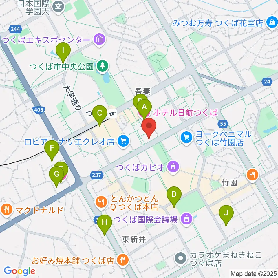 ノバホール周辺のホテル一覧地図