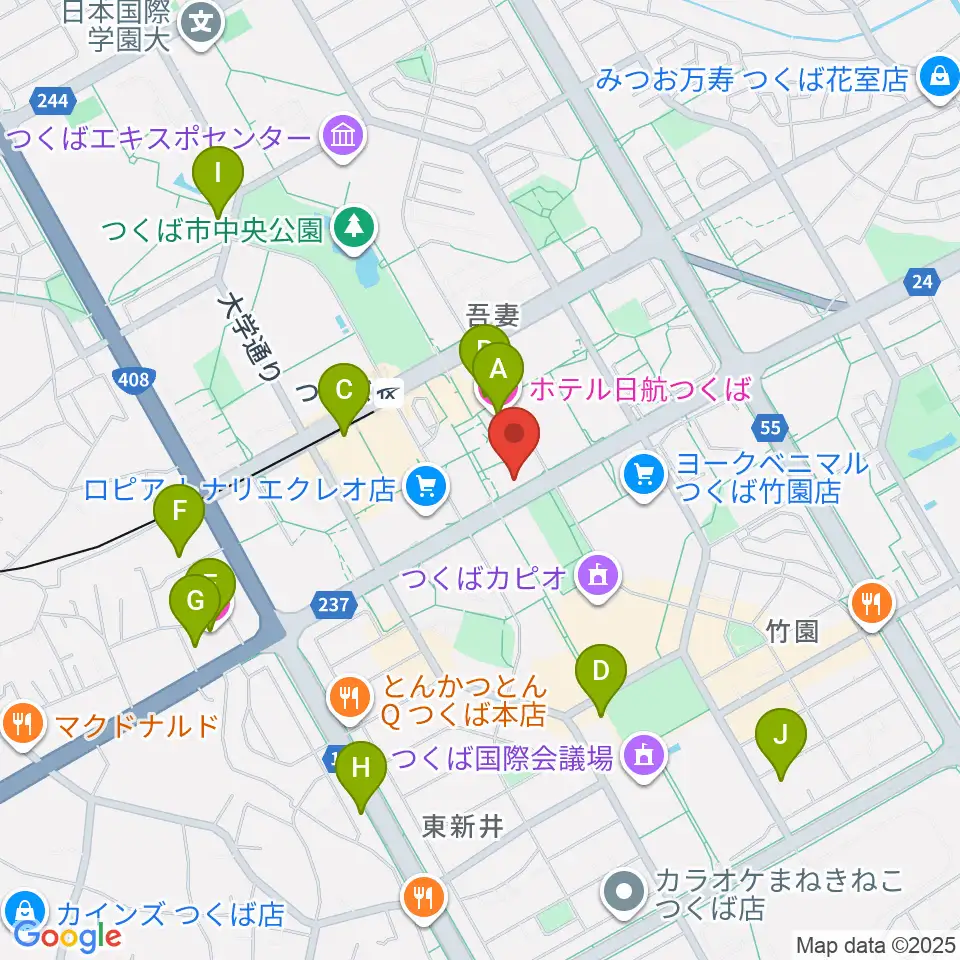 ノバホール周辺のホテル一覧地図