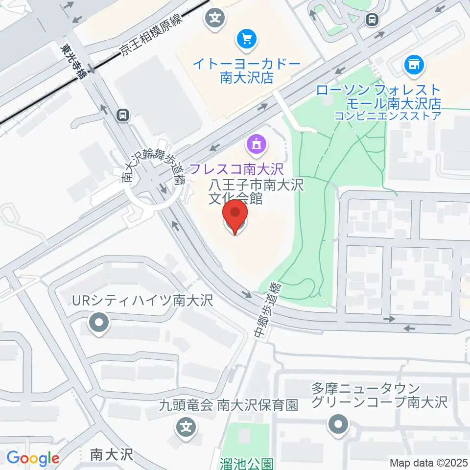 八王子市南大沢文化会館周辺のホテル一覧地図