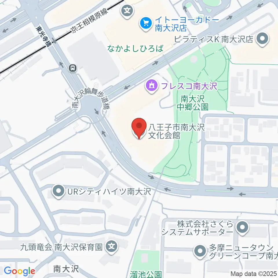 八王子市南大沢文化会館周辺のホテル一覧地図