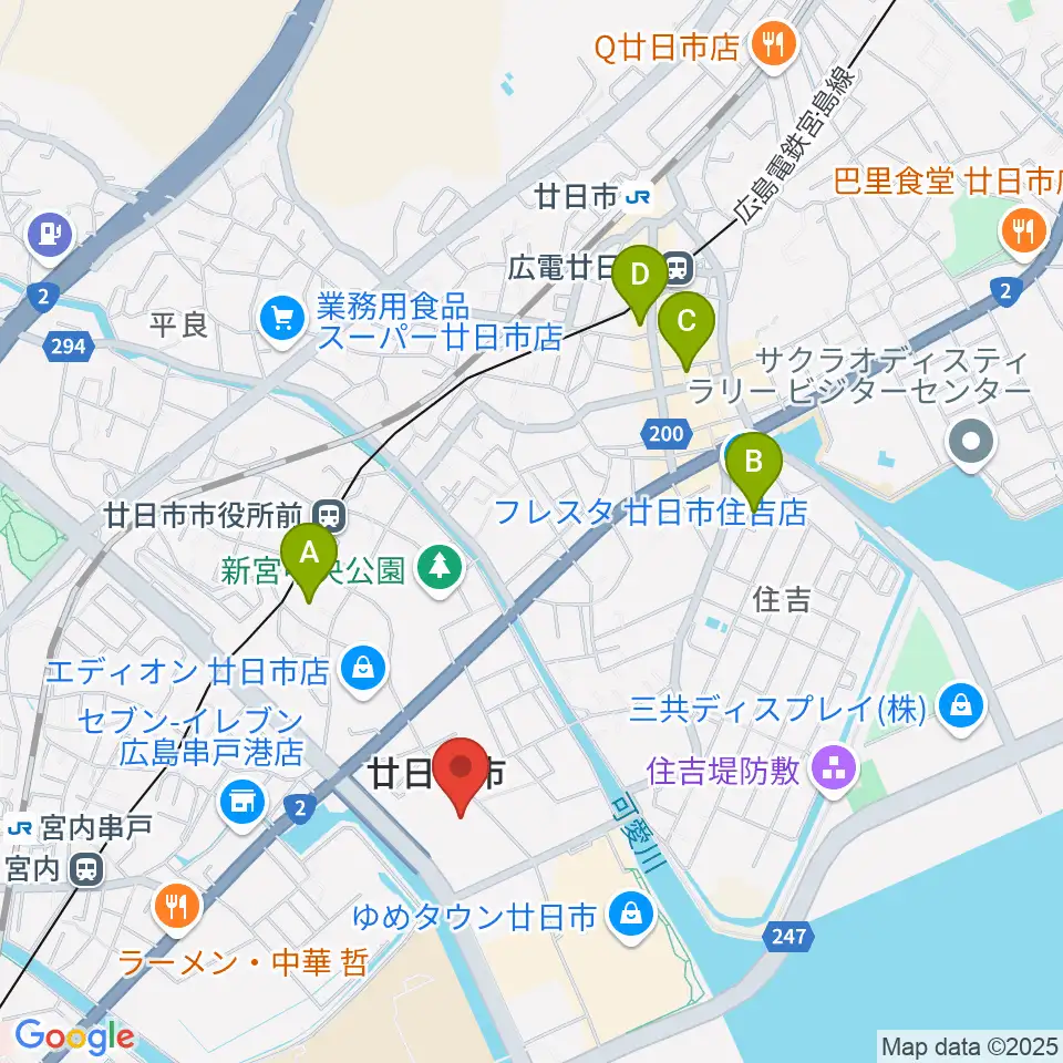 ウッドワンさくらぴあ周辺のホテル一覧地図