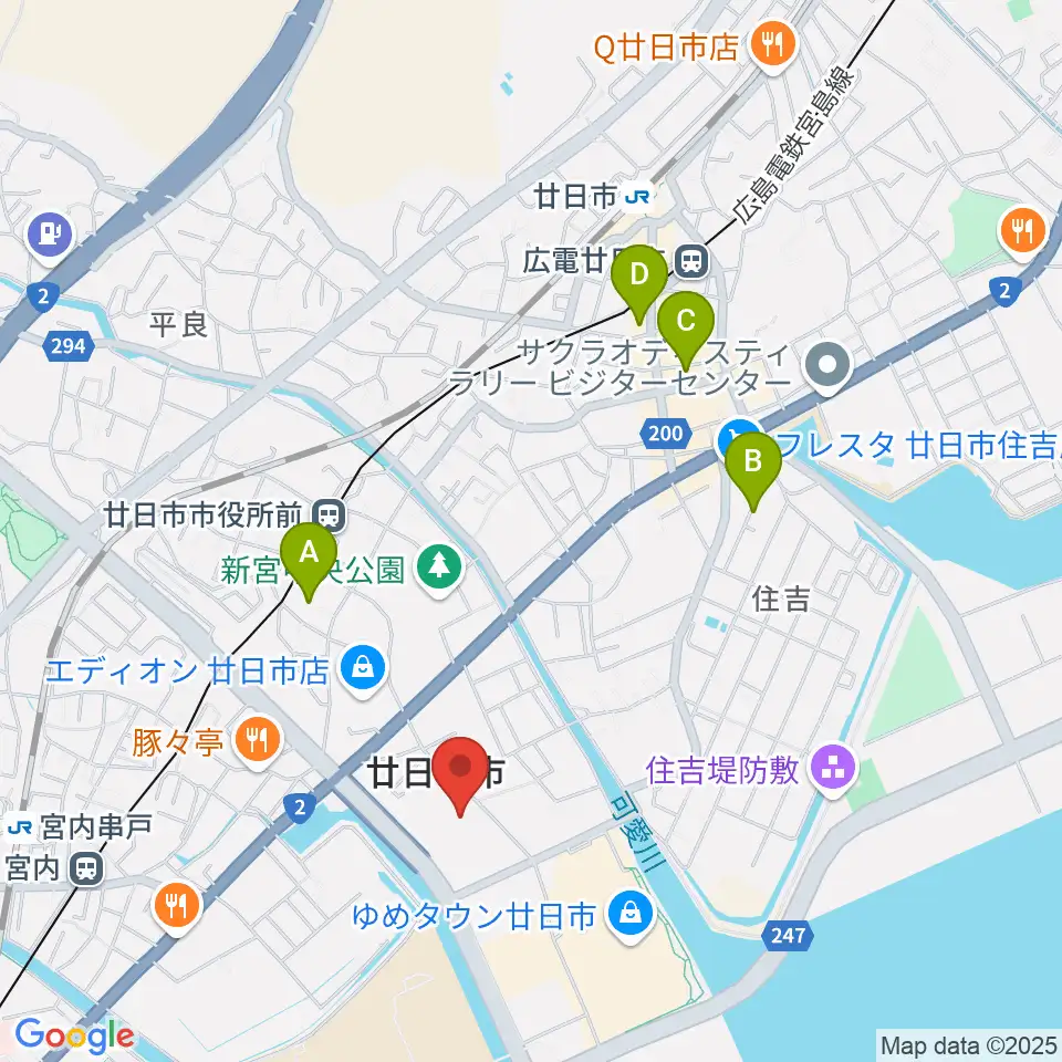 ウッドワンさくらぴあ周辺のホテル一覧地図