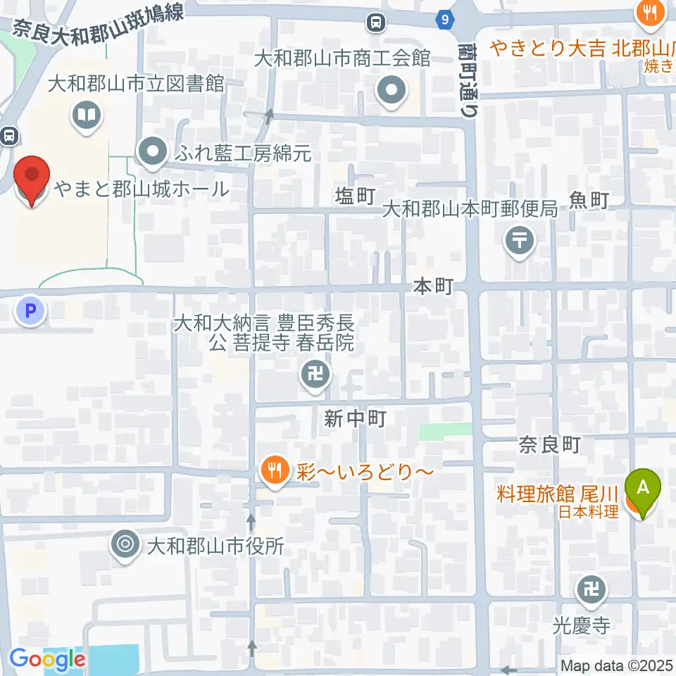 DMG MORI やまと郡山城ホール周辺のホテル一覧地図