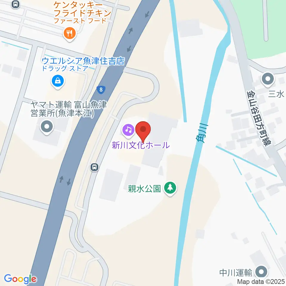 新川文化ホール ミラージュホール周辺のホテル一覧地図