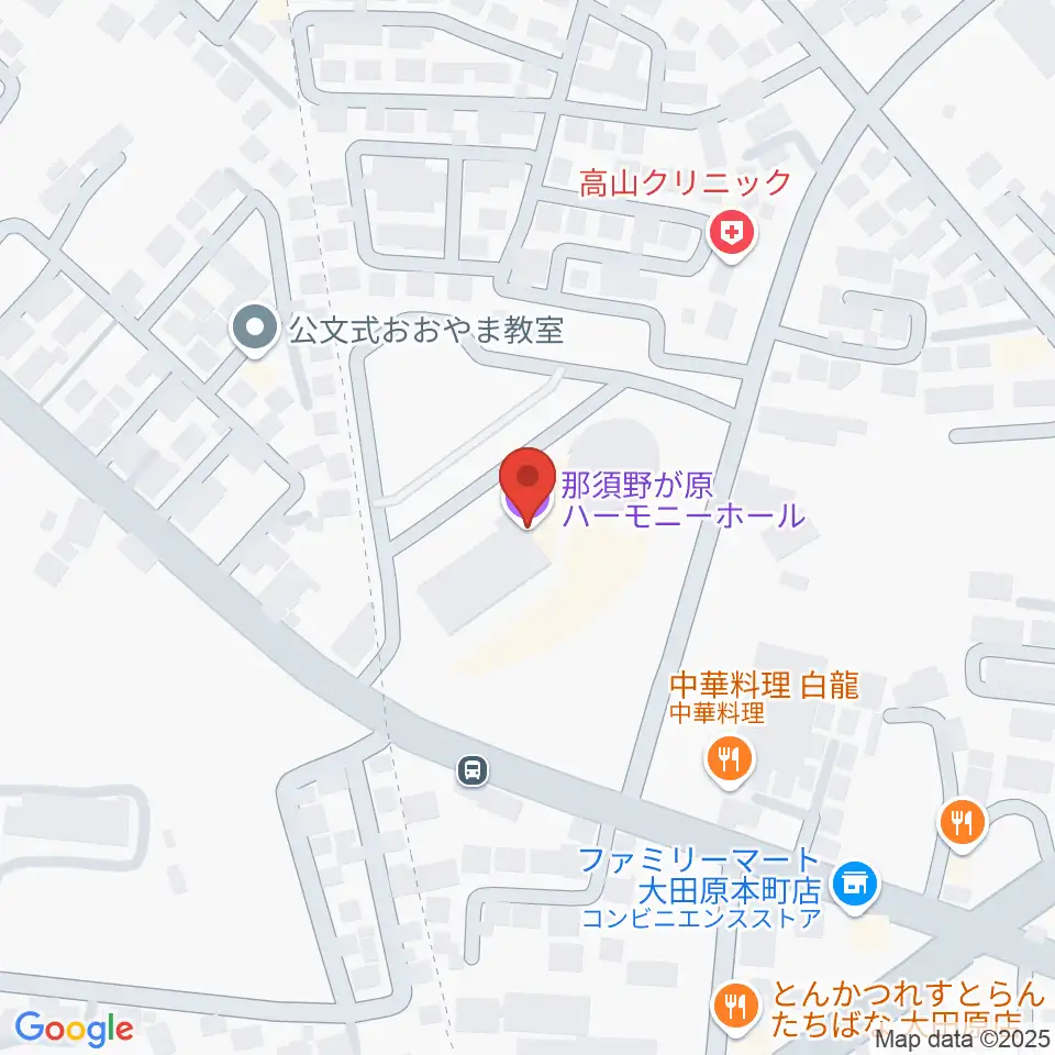 那須野が原ハーモニーホール周辺のホテル一覧地図