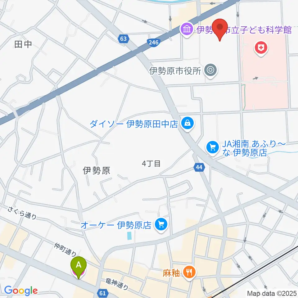 伊勢原市民文化会館周辺のホテル一覧地図