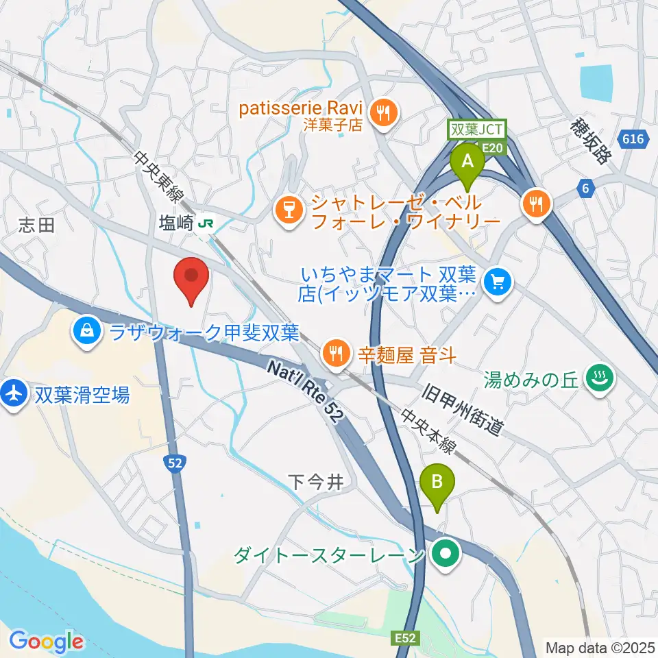 甲斐市双葉ふれあい文化館周辺のホテル一覧地図