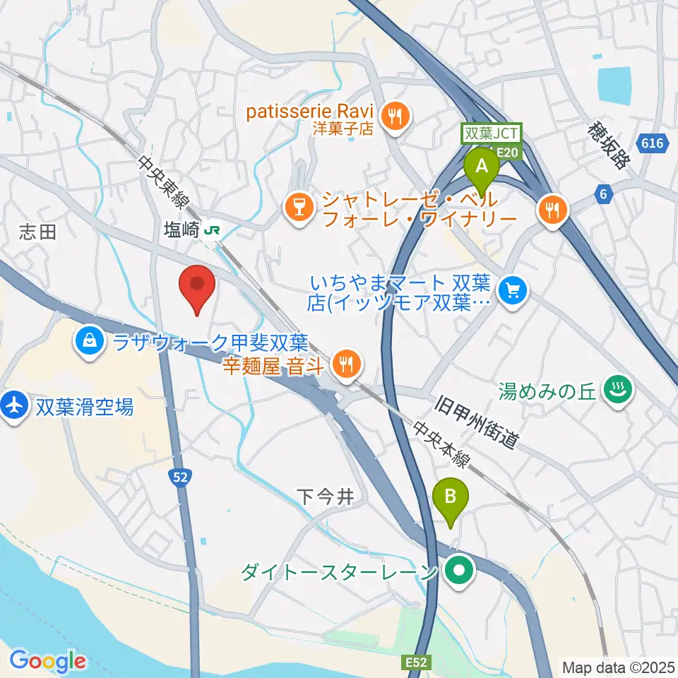 甲斐市双葉ふれあい文化館周辺のホテル一覧地図