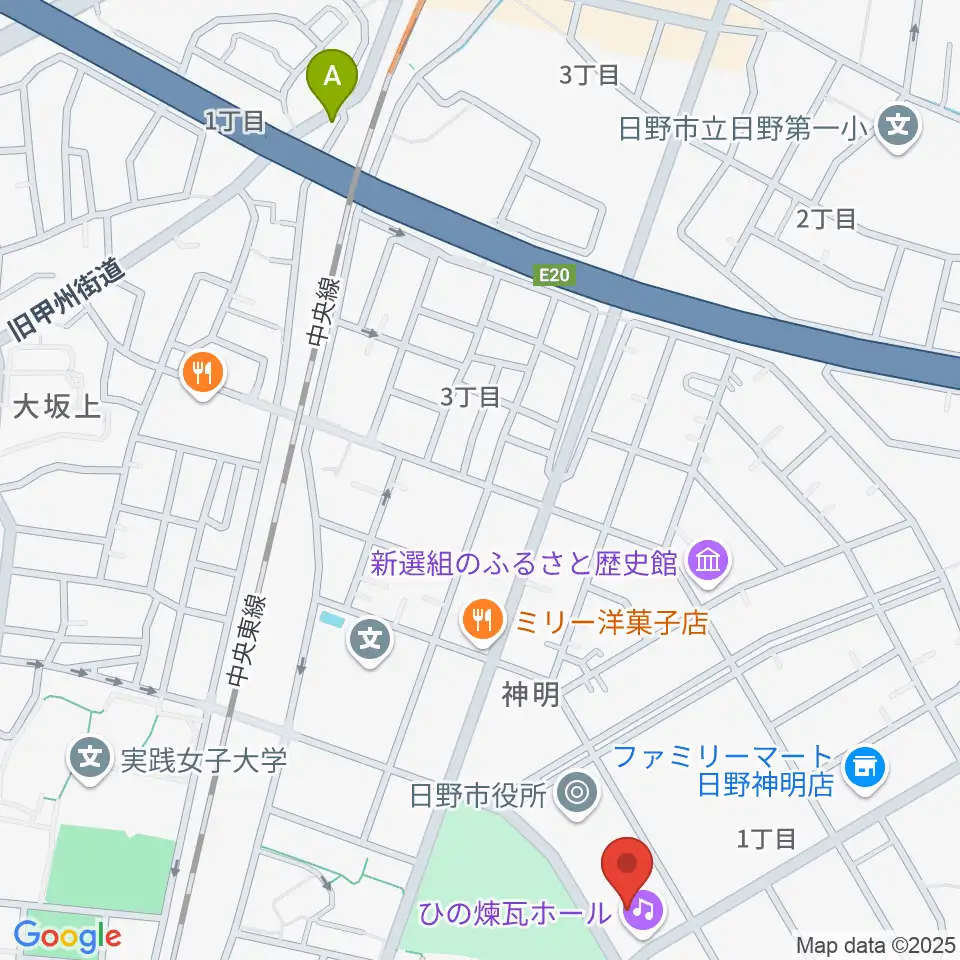 ひの煉瓦ホール周辺のホテル一覧地図