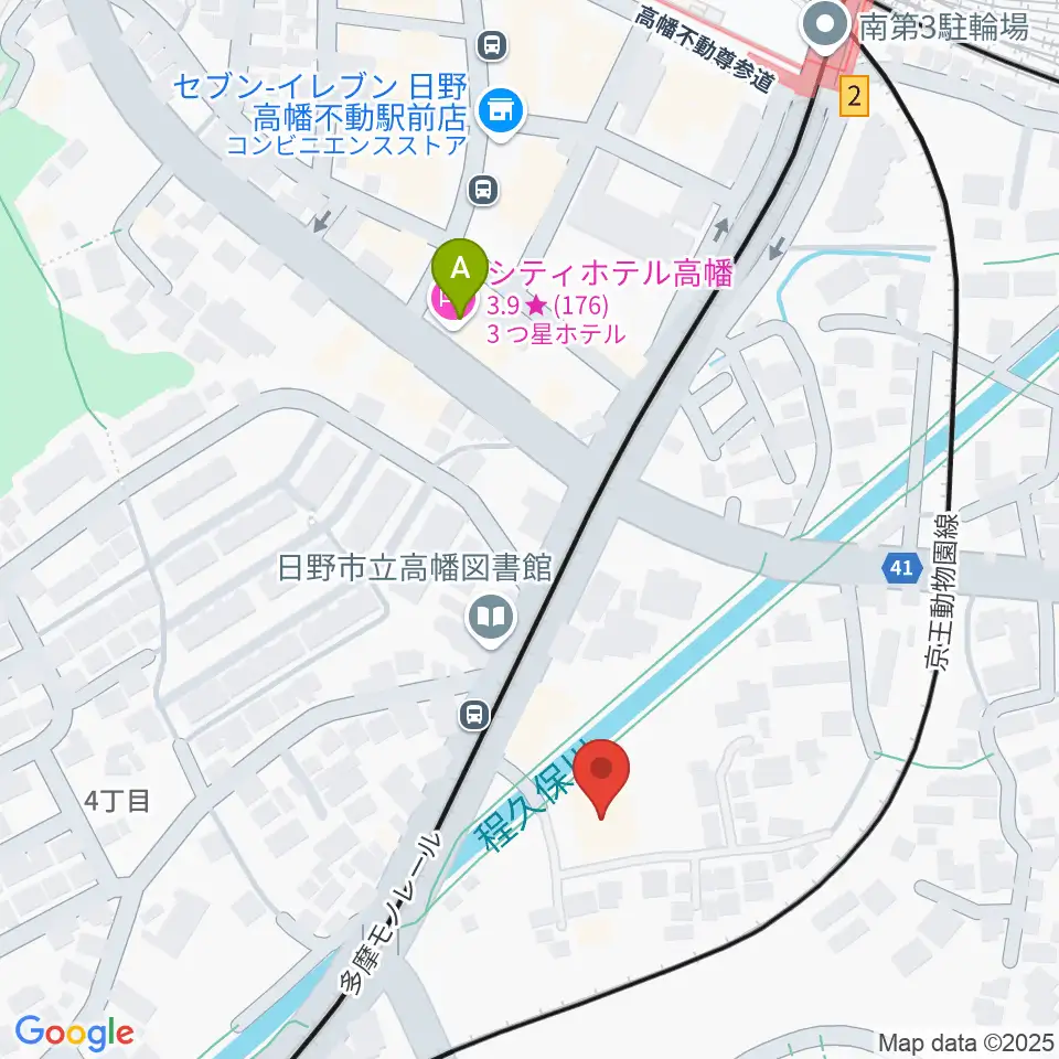 七生公会堂周辺のホテル一覧地図