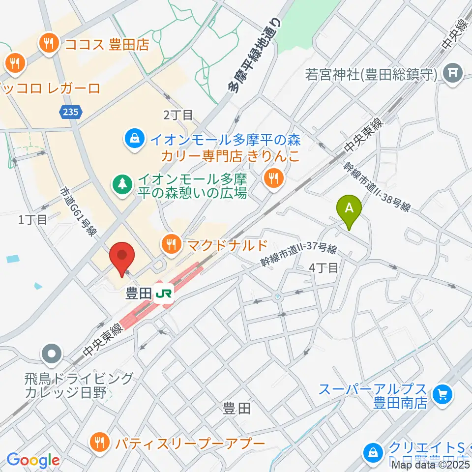 ひの市民活動支援センター周辺のホテル一覧地図