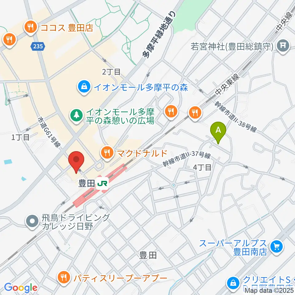 ひの市民活動支援センター周辺のホテル一覧地図