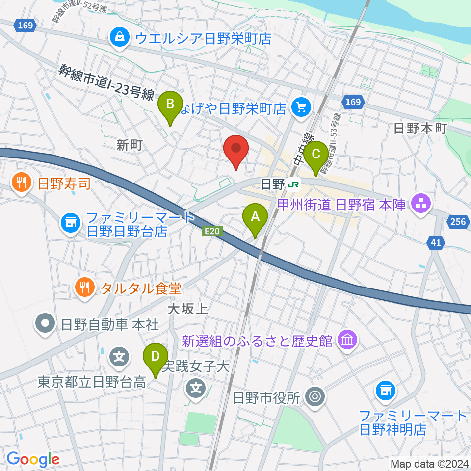 新町交流センター周辺のホテル一覧地図