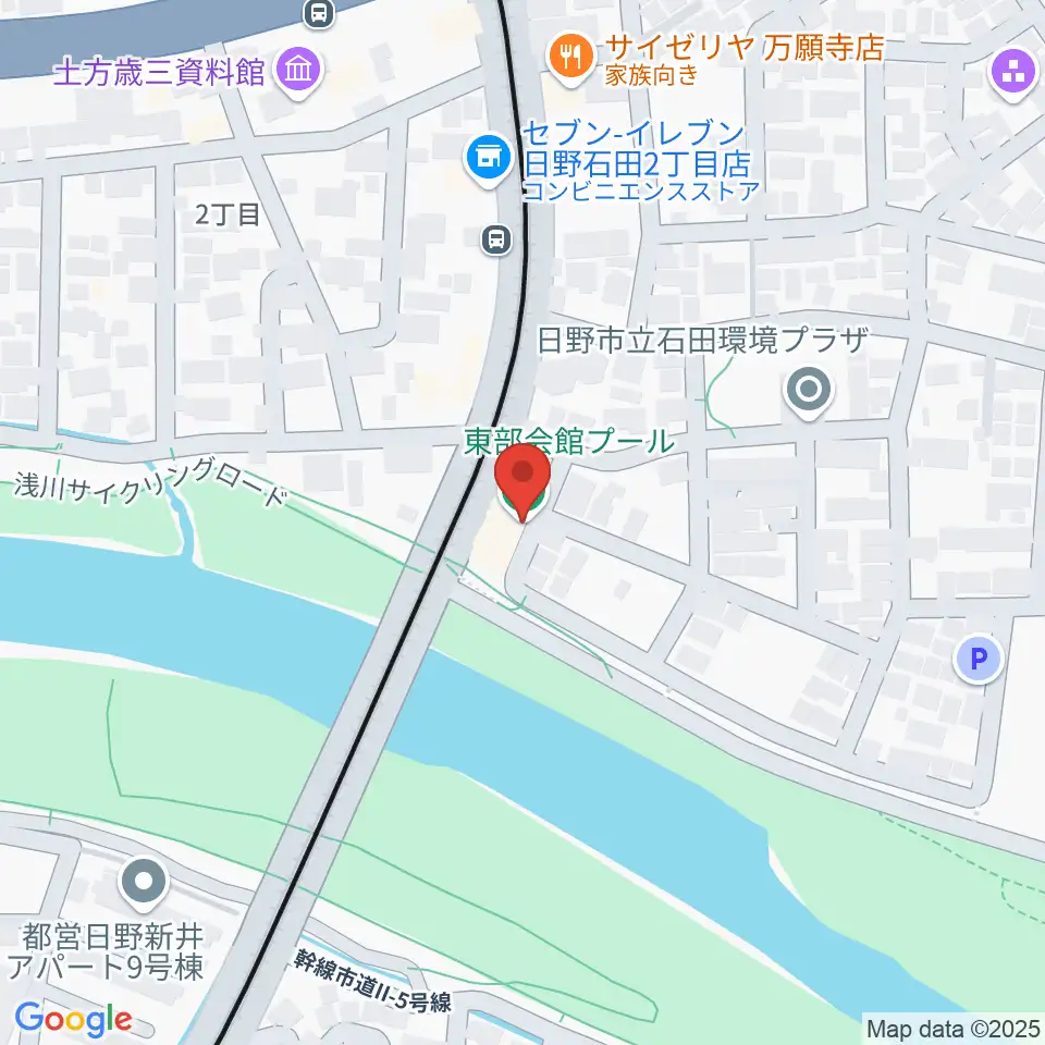 日野市東部会館周辺のホテル一覧地図