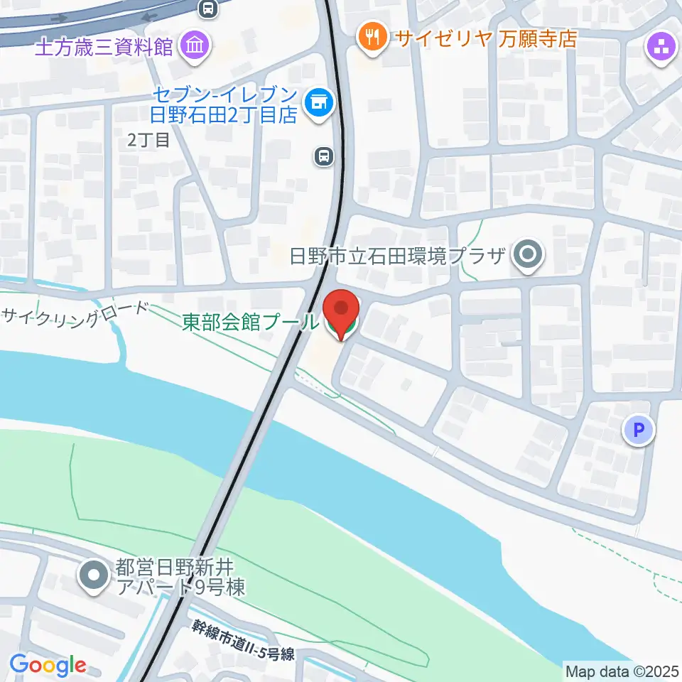 日野市東部会館周辺のホテル一覧地図