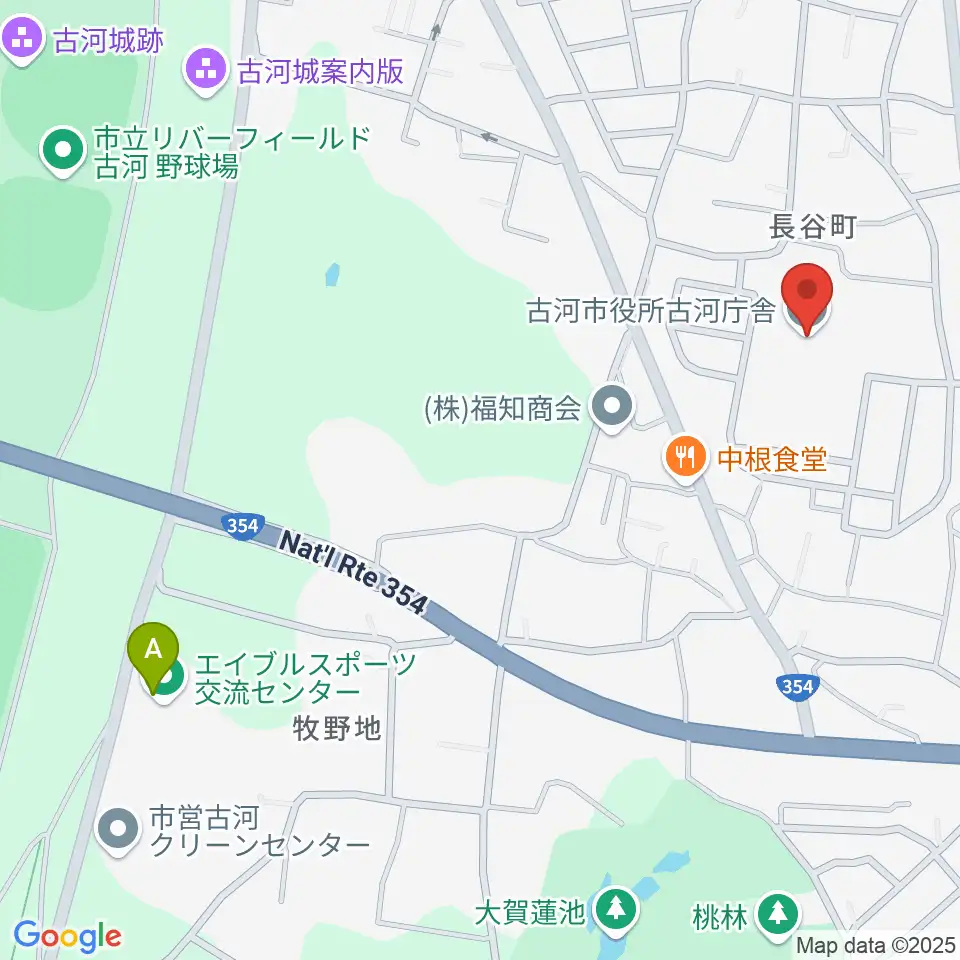 スペースU古河周辺のホテル一覧地図