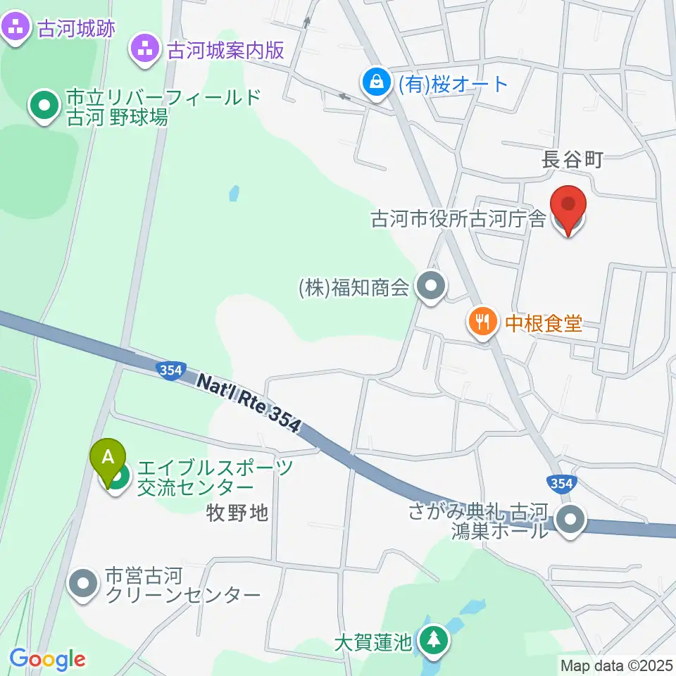 スペースＵ古河周辺のホテル一覧地図