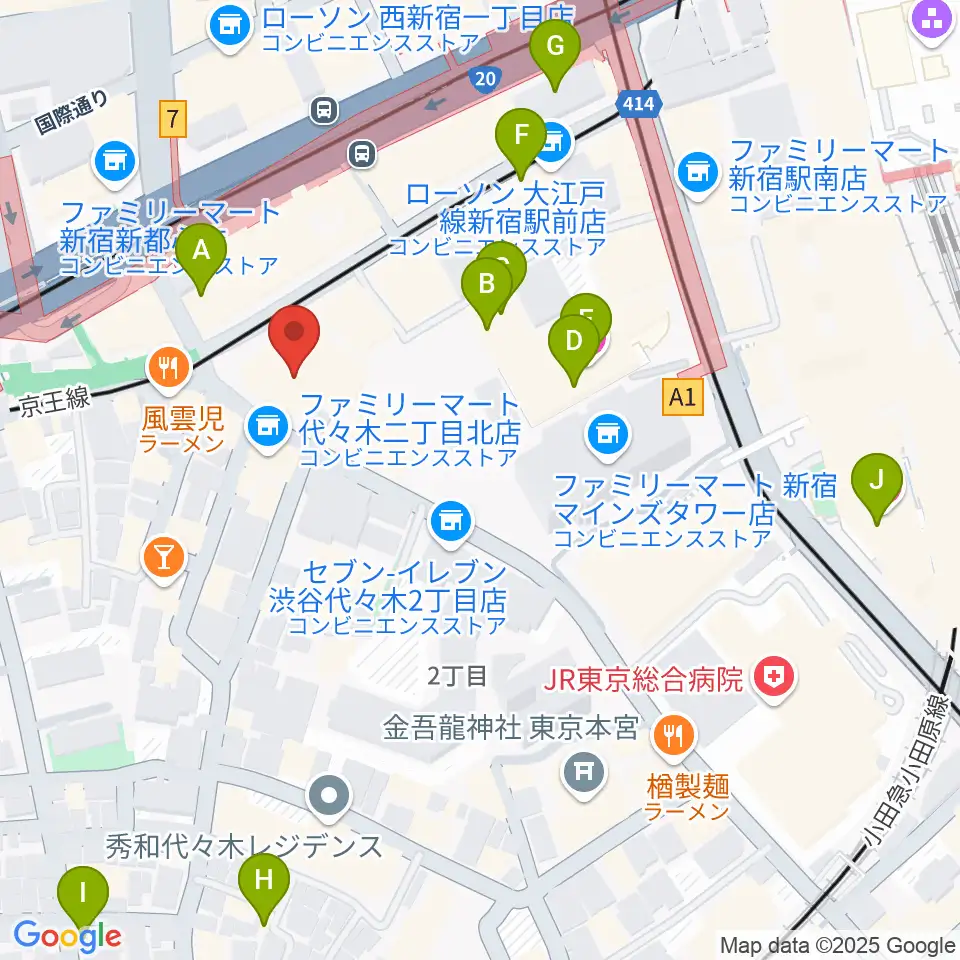 こくみん共済coopホール スペース・ゼロ周辺のホテル一覧地図