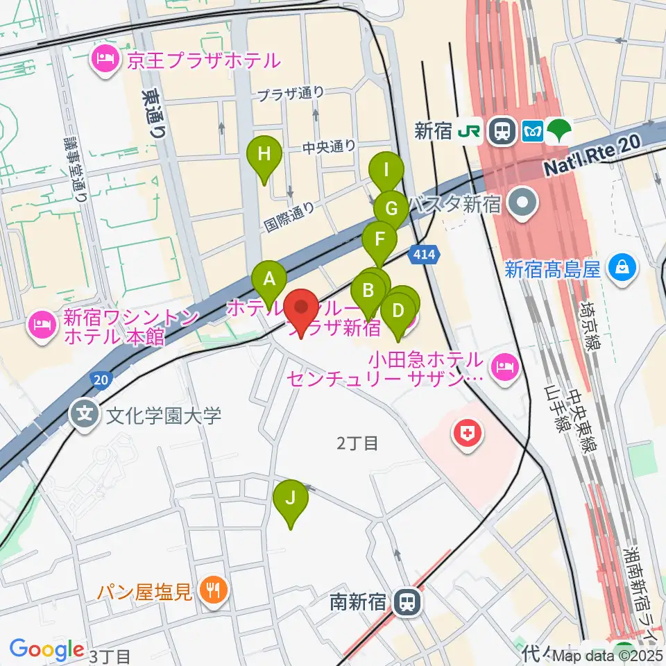 こくみん共済coopホール スペース･ゼロ周辺のホテル一覧地図