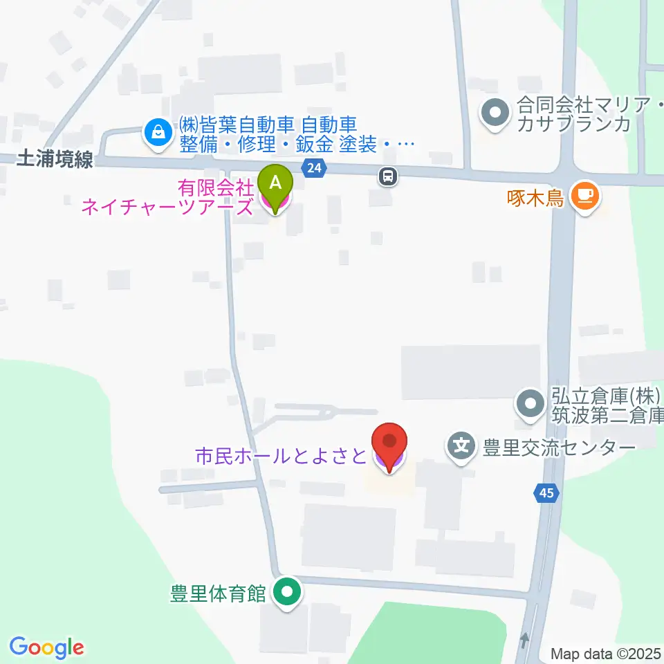 市民ホールとよさと周辺のホテル一覧地図