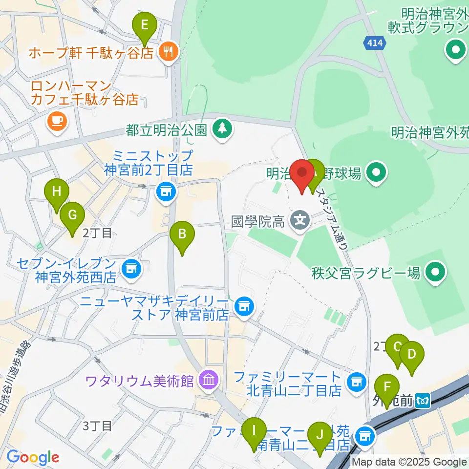 日本青年館ホール周辺のホテル一覧地図