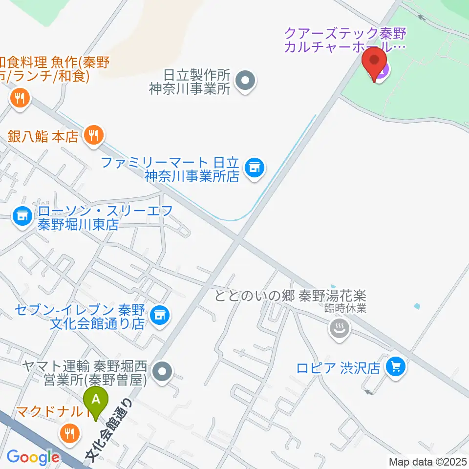 クアーズテック秦野カルチャーホール周辺のホテル一覧地図