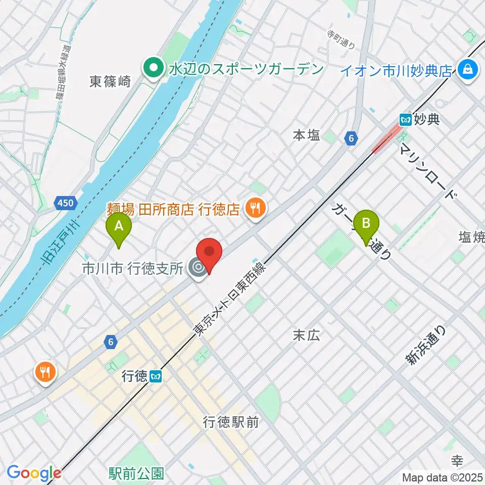 行徳文化ホール I&I周辺のホテル一覧地図