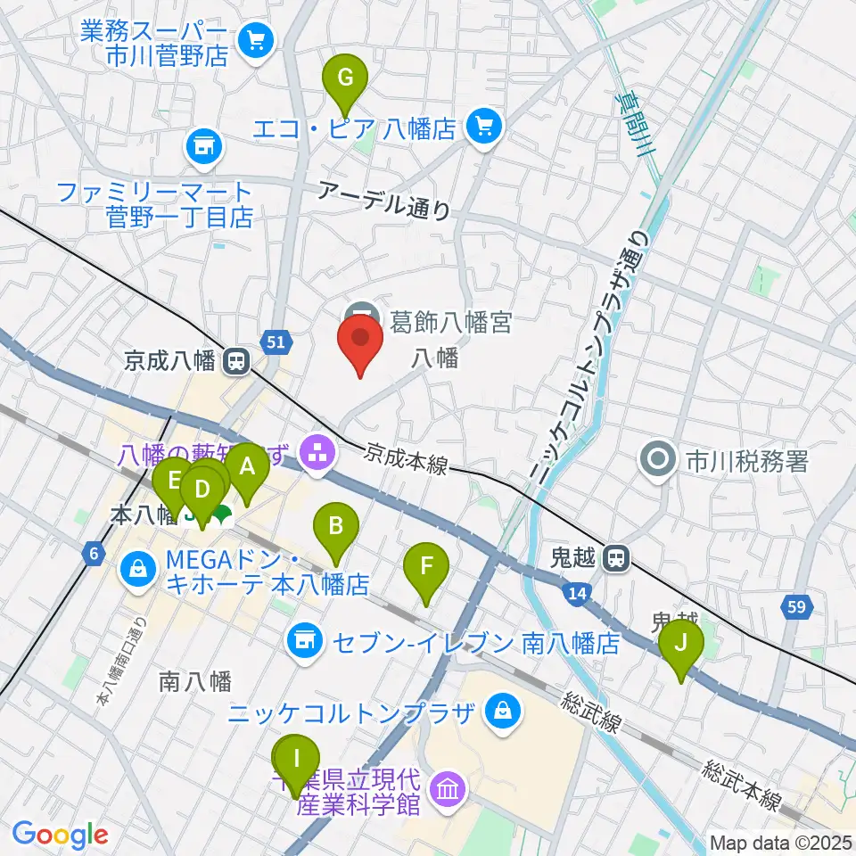 全日警ホール周辺のホテル一覧地図