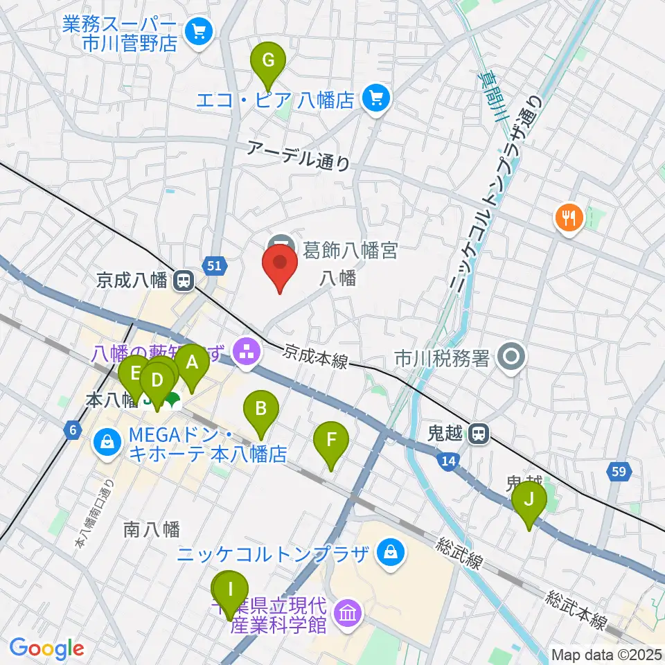 全日警ホール周辺のホテル一覧地図