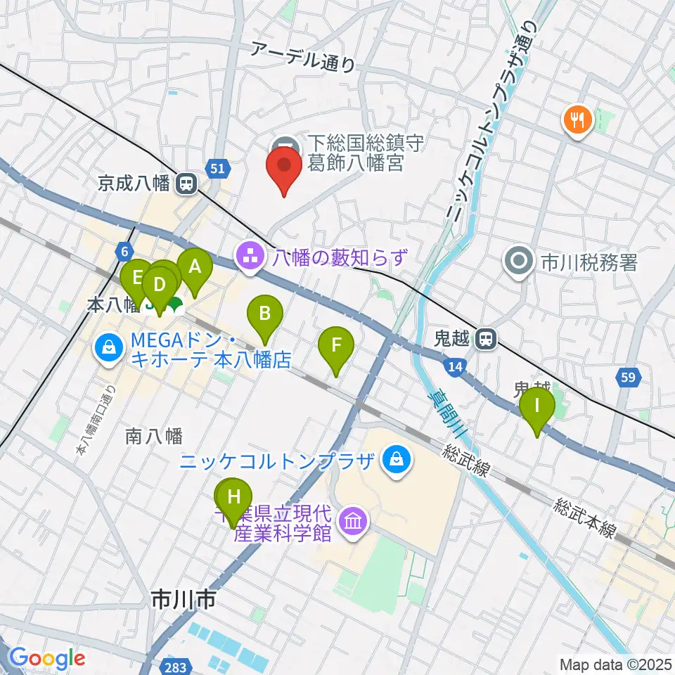 全日警ホール周辺のホテル一覧地図