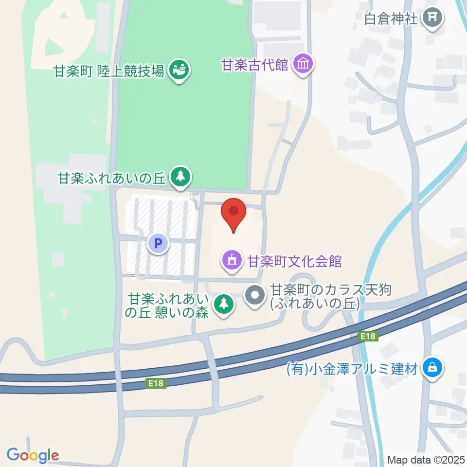 甘楽町文化会館周辺のホテル一覧地図
