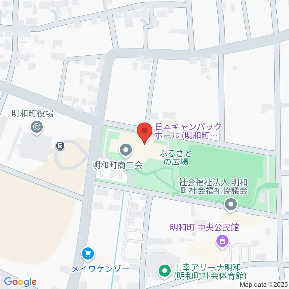 日本キャンパックホール周辺のホテル一覧地図