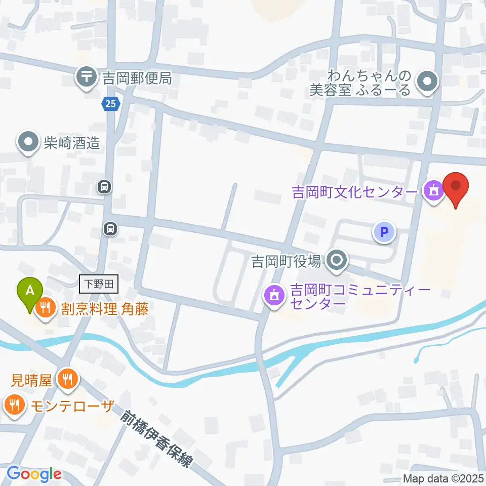 吉岡町文化センター周辺のホテル一覧地図