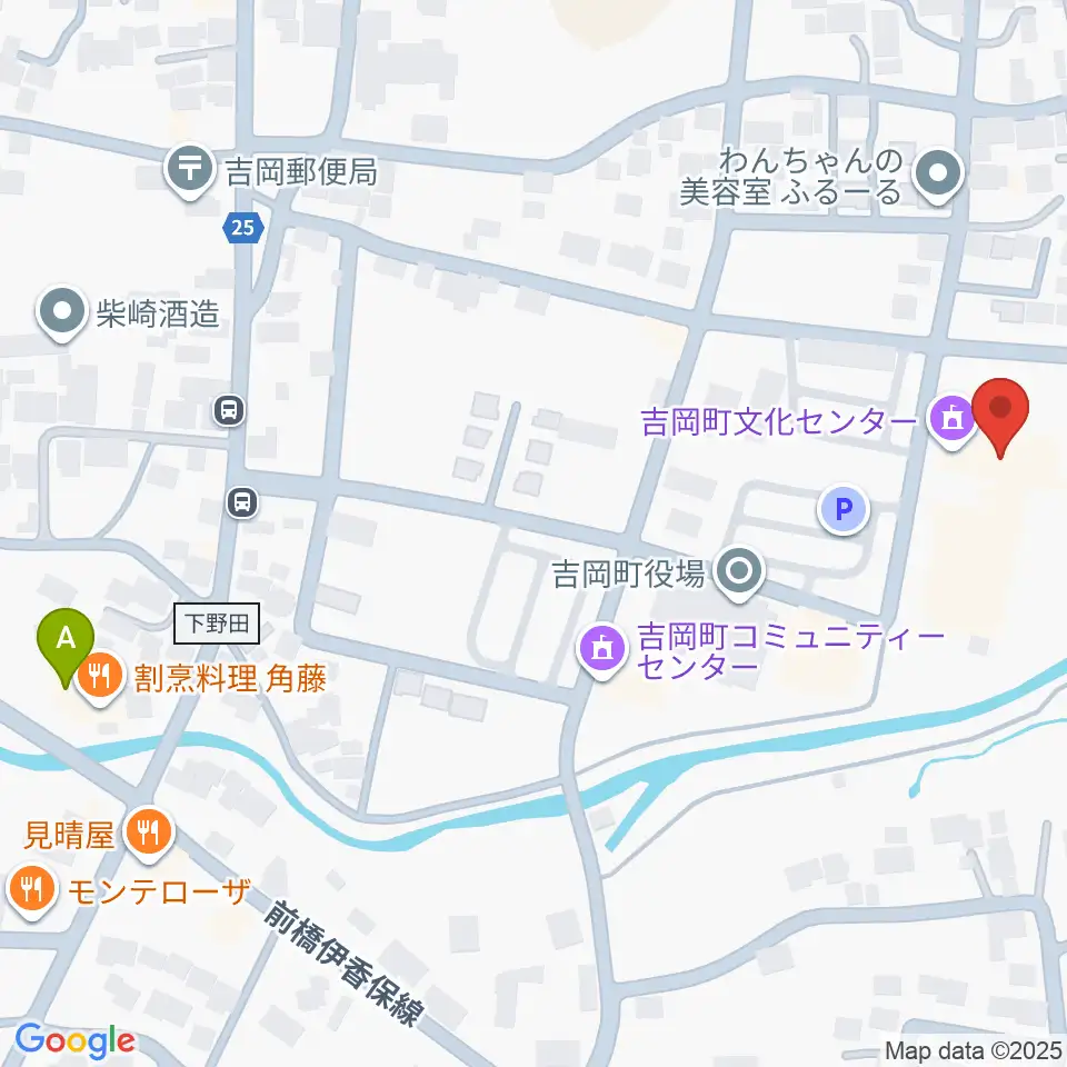 吉岡町文化センター周辺のホテル一覧地図