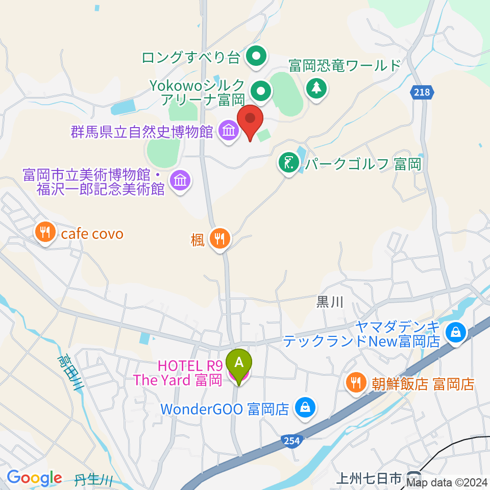 富岡市かぶら文化ホール周辺のホテル一覧地図