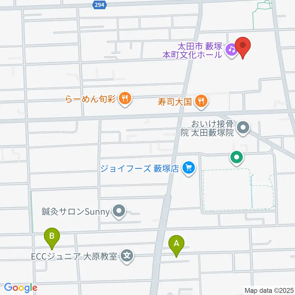 太田市藪塚本町文化ホール カルトピア周辺のホテル一覧地図