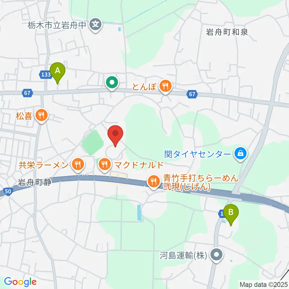 岩舟文化会館コスモスホール周辺のホテル一覧地図