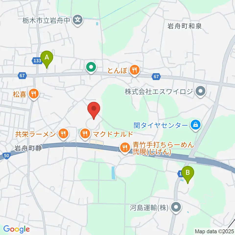 岩舟文化会館コスモスホール周辺のホテル一覧地図