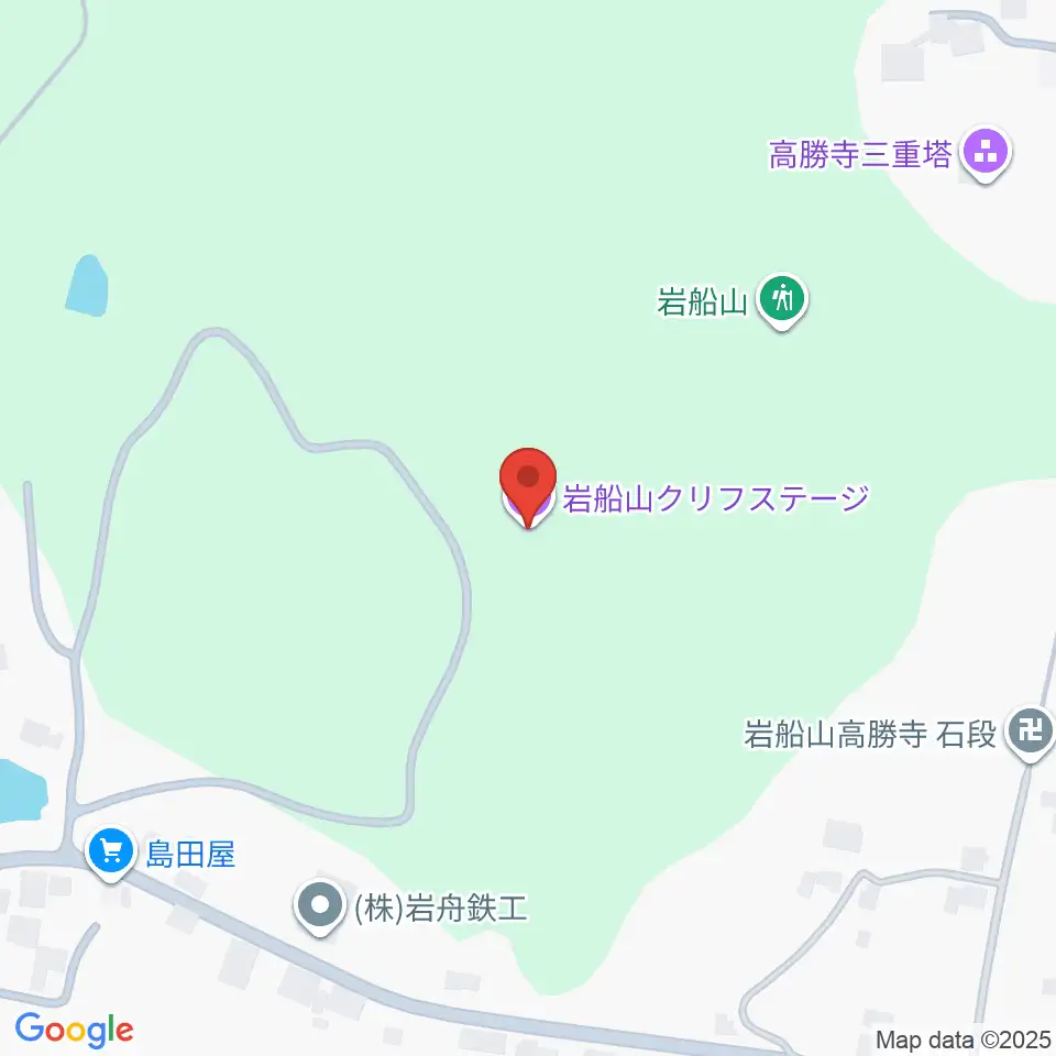 岩船山クリフステージ周辺のホテル一覧地図