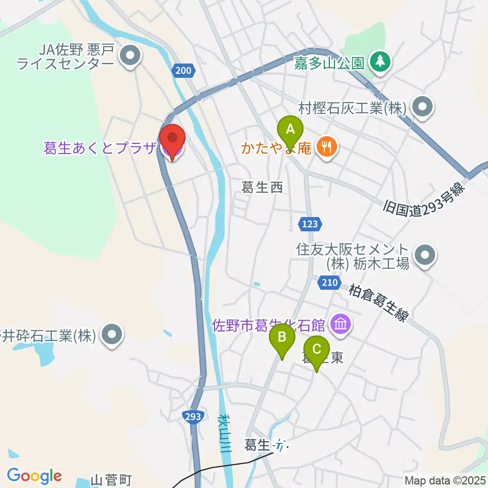 佐野市葛生あくとプラザ周辺のホテル一覧地図