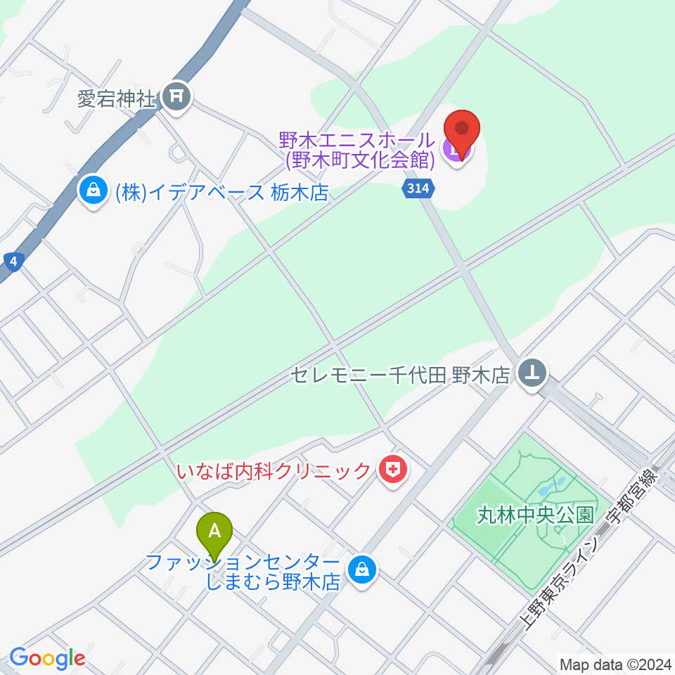 日東工業エニスホール周辺のホテル一覧地図