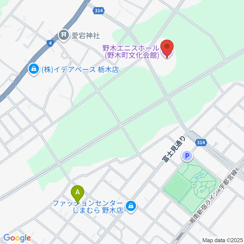 日東工業エニスホール周辺のホテル一覧地図