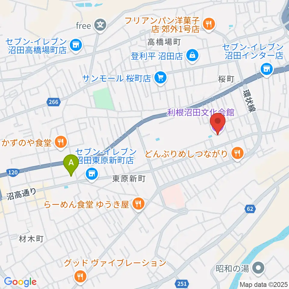 利根沼田文化会館周辺のホテル一覧地図