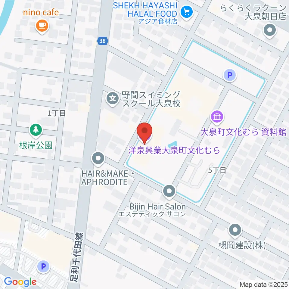 洋泉興業大泉町文化むら周辺のホテル一覧地図
